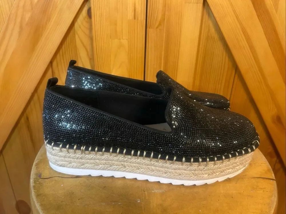 Gianni Bini Rhinestone platform Espadrilles size 8.5M